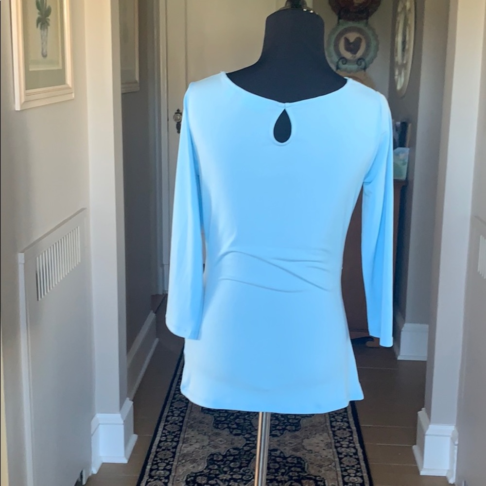 New York & Company Stretch 3/4” Sleeve Blouse - Picture 2 of 4